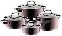 WMF Fusiontec Mineral Topfset Induktion 4-teilig, Kochtopf Set mit Glasdeckel,