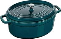 STAUB Cocotte, Gusseisen Br&auml;ter mit Deckel, 31 cm, 5,5 L, Oval, Alle Herdarten inkl