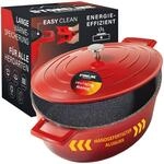 STONELINE Cocotte Br&auml;ter Induktion mit Deckel 32 cm, 6,6 L, Topf Antihaft