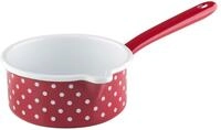 Riess, 0036-077, Stielkasserolle mit gro&szlig;em Ausguss &oslash; 14cm, P&Uuml;NKTCHEN ROT,