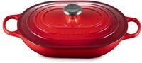 Le Creuset Signature Oblong aus Gusseisen mit Hilfsgriff, f&uuml;r alle Herdarten und