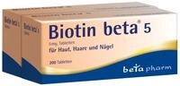 Biotin beta 5 Tabletten - Biotin 5mg hochdosiert (Vitamin B7) - Vitamine f&uuml;r