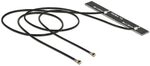DELOCK WLAN Doppelantenne 2 x MHF IV / HSC MXHP32 kompatibler Stecker 802.11