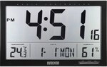 Eurochron EFWU Jumbo 100 Funk Wanduhr 37 cm x 23 cm x 3 cm Schwarz