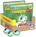 Ariel Waschmittel Pods All-in-1, 104 Waschladungen, Strahlend Rein, Umweltschonendes