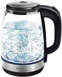 Sencor SWK 2080BK, Glas-Wasserkocher, 2 l, Glass, 2 liters, 2200W,Silber, Schwarz