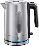 Russell Hobbs Wasserkocher Kompakt Klein, Edelstahl, 0,8 l, 2200 Watt