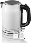 Cloer 4511 Wasserkocher Edelstahl, 2200 W, Wasserstandsanzeige, Trockengeh- und