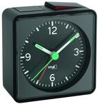 TFA Dostmann Wecker analog Push, 60.1013.01, ohne Ticken mit Licht, lauter Alarm mit