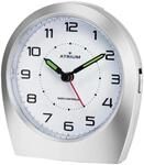 Atrium Funkwecker Analog Quarz ohne Ticken klassisches Design matt Silber A620-19