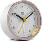 Braun Klassischer analoger Wecker Schlummerfunktion und Licht, ruhiges...