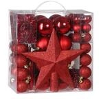 Deuba&reg; Weihnachtskugeln 77tlg &Oslash; 3-7cm Kunststoff matt gl&auml;nzend...