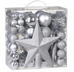 DEUBA&reg; Weihnachtskugeln 77tlg &Oslash; 3-7cm Kunststoff matt gl&auml;nzend Christbaumkugeln