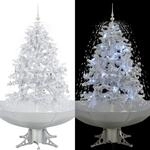 vidaXL Schneiender Weihnachtsbaum mit Schirmfu&szlig; Schneefall Kugeln LED-Lampen