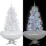 vidaXL Schneiender Weihnachtsbaum mit Schirmfu&szlig; Schneefall Kugeln LED-Lampen