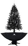 vidaXL Schneiender Weihnachtsbaum mit Schirmfu&szlig; Schneefall K&uuml;nstlich Tannenbaum