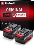 Original Einhell Akku-Twinpack PXC 18 V 4,0 Ah (2 Akkus im Set, 900 W, Power