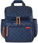 Skip Hop Baby Girl's Navy Diaper Backpack: Forma, Multi-Function Travel Bag with