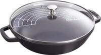 STAUB Wok 30 cm, Gusseisen, Induktionsgeeignet, schwarz