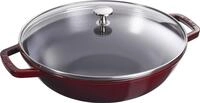 STAUB Wok 30 cm, Gusseisen, Induktionsgeeignet, grenadine-rot