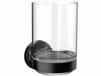 Emco Round Glashalter mit 1 Glas zur Wandmontage, eleganter Zahnbürstenhalter aus