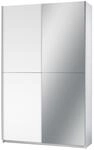 Stella Trading FAST Eleganter Kleiderschrank / Garderobenschrank mit Spiegelt&uuml;r &
