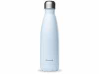 Qwetch - Isolierflasche Pastellfarbene Thermosflasche - Blau 500ml - 24 Stunden kalt