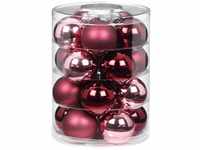 Magic Weihnachtskugeln Glas 6cm, 20 STK. Christbaumkugeln, Farbe: Berry Kiss...