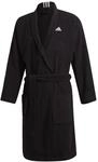 adidas Unisex Cotton Bathrobe, Black, L
