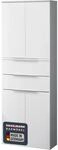 FACKELMANN Kara Doppel-Hochschrank in Wei&szlig; Matt &ndash; 60,4 x 176 x 32 cm,...