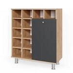 Vicco Badschrank Fynn, Anthrazit, 78.4 x 91.6 cm, mit K&ouml;rben zur organisierten