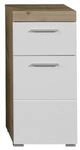 trendteam smart living - Amanda - Kommode - Wei&szlig; Hochglanz/Eiche - Badezimmerschrank