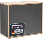 FACKELMANN Finn Waschbeckenunterschrank in Anthrazit und AST-Eiche &ndash; 60 cm breit,