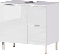 Germania Waschbeckenunterschrank 8529-84 GW-Mauresa, in Wei&szlig;, Fronten in Hochglanz,
