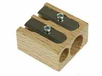 M+R Spitzer Blockform doppelt Material Holz (Buche) für Stifte 8,2 mm-11,2 mm