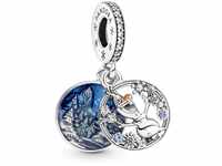 Pandora Disney Frozen Schneemann Olaf Doppelter Charm-Anhänger in Sterling-Silber