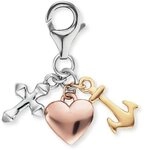 Engelsrufer Damen Charm Anh&auml;nger Liebe & Hoffnung aus Sterling Silber - drei Symbole