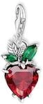 THOMAS SABO Charm-Anh&auml;nger Erdbeere silber 925 Sterlingsilber, Geschw&auml;rzt