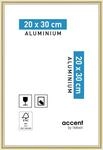 accent by nielsen Bilderrahmen, 20 x 30 cm, Aluminium, Gold glanz, Fotorahmen...