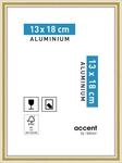 accent by nielsen Bilderrahmen, 13 x 18 cm, Aluminium, Gold glanz, Fotorahmen zum