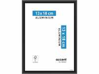accent by nielsen Aluminium Bilderrahmen Accent, 13x18 cm, Schwarz Matt