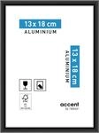 accent by nielsen Bilderrahmen, 13 x 18 cm, Aluminium, Schwarz matt, Fotorahmen...