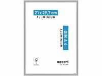accent by nielsen Aluminium Bilderrahmen Accent, 21x29,7 cm (A4), Silber