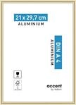 accent by nielsen Aluminium Bilderrahmen Accent, 21 x 29,7 cm (A4), Gold | Aluminium