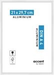 accent by nielsen Aluminium Bilderrahmen Accent, 21 x 29,7 cm (A4), Wei&szlig; | Aluminium