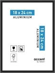 accent by nielsen Bilderrahmen, 18 x 24 cm, Aluminium, Schwarz matt, Fotorahmen...