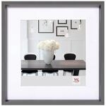 walther design Bilderrahmen stahl 30 x 30 cm mit Passepartout, Steel Style