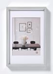 walther design Bilderrahmen silber 18 x 24 cm mit Passepartout, Steel Style