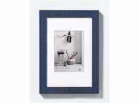 walther design Bilderrahmen blau 10 x 15 cm mit Passepartout, Home Holzrahmen HO015L