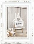 ZEP SY957W Rivoli Holzbilderrahmen, Holz, vintage look / wei&szlig;, 13 x 18 cm